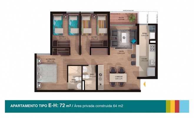 72 m2